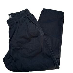 Everlane Black Stretch Waist Utility Style Straight Leg Pull On Pants 1BB35